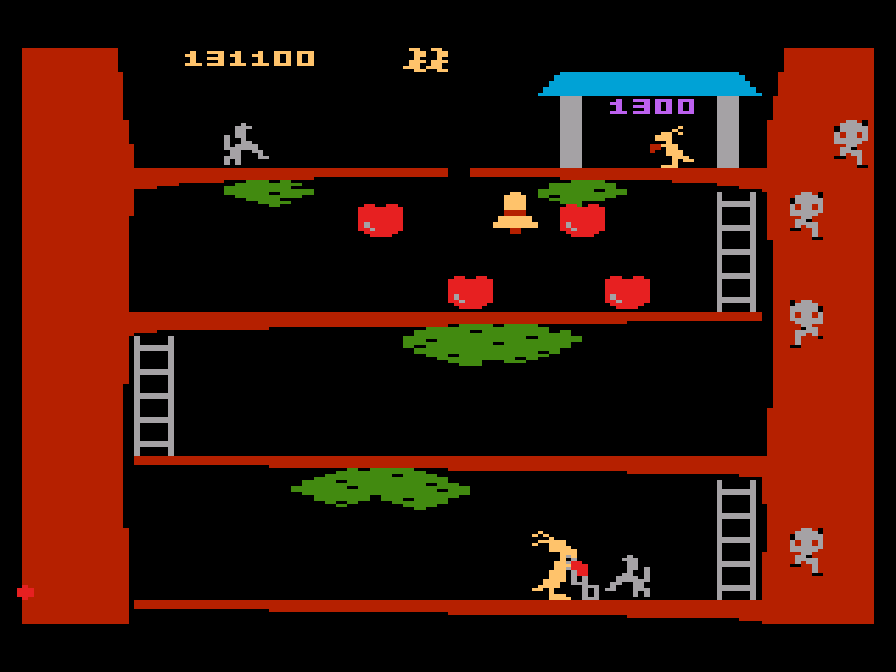 Kangaroo (Atari 5200) screenshot: Level One