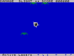 Space Mission (ZX Spectrum) screenshot: Alien attack.