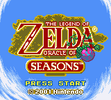 The Legend of Zelda: Oracle of Seasons (Game Boy Color) screenshot: Title screen.