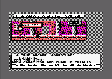 Icon Jon (Amstrad CPC) screenshot: Title screen.