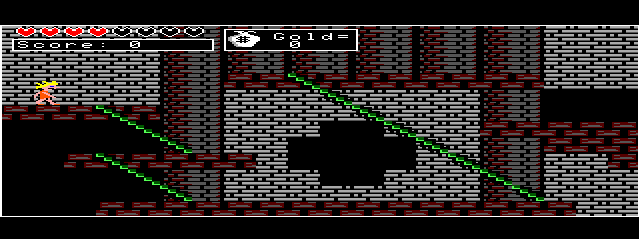 Monster Mash (TRS-80 CoCo) screenshot: Long Stairs