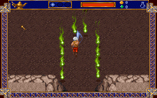 Al-Qadim: The Genie's Curse (DOS) screenshot: green flames comitee