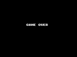 Black Belt (SEGA Master System) screenshot: Game over (Japanese version)