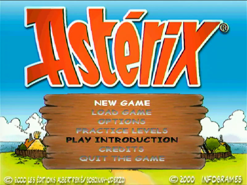 Astérix: The Gallic War (Windows) screenshot: Main menu (demo)