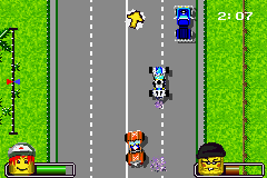 Island Xtreme Stunts (Game Boy Advance) screenshot: Not so fast Brickster!