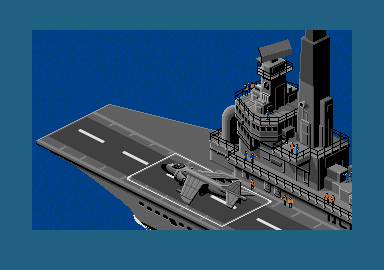 Operation Harrier (Atari ST) screenshot: Animated take off.