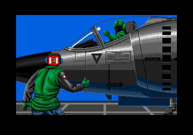 Operation Harrier (Atari ST) screenshot: Good to go and get blown to bits!