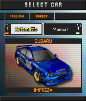 SEGA Rally Championship (N-Gage) screenshot: More cars to choose from.