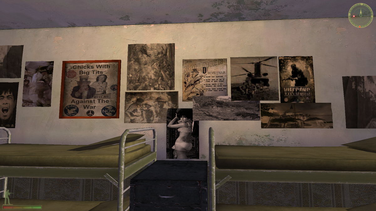 Vietcong 2 (Windows) screenshot: Some posters on the wall