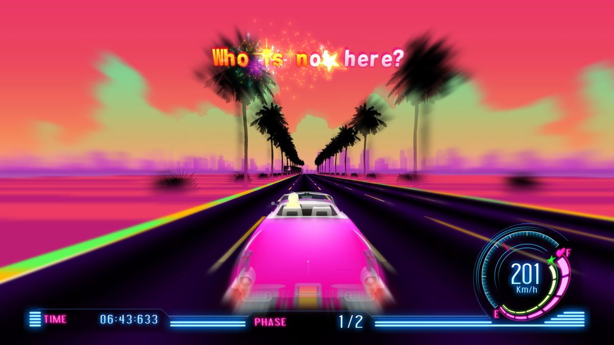 Danganronpa V3: Killing Harmony - Demo Ver. (Windows) screenshot: New minigame: drive a car collecting letters and then answer a question