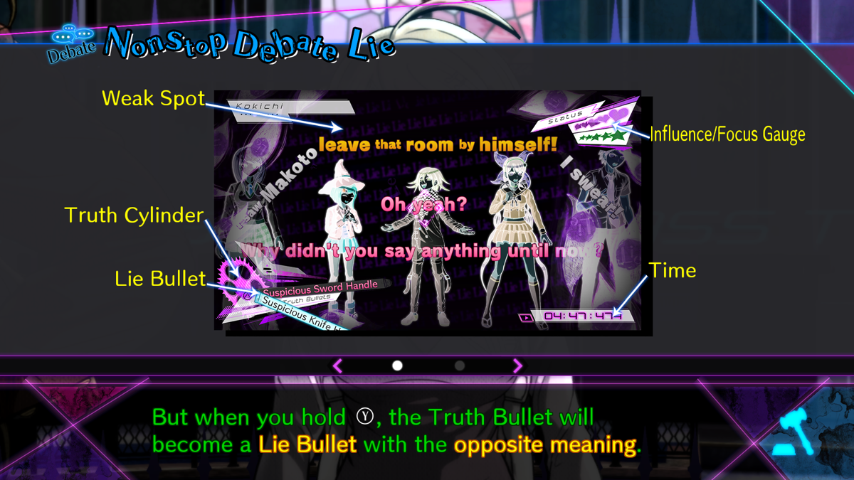 Danganronpa V3: Killing Harmony - Demo Ver. (Windows) screenshot: New mechanic: you can now lie in the court