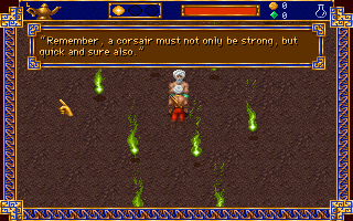 Al-Qadim: The Genie's Curse (DOS) screenshot: your first task is to prove worthy