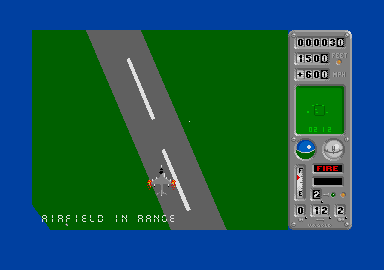 Operation Harrier (Atari ST) screenshot: Yes, the airfield is very much in range.