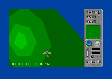 Operation Harrier (Atari ST) screenshot: Close encounter with a mountain!