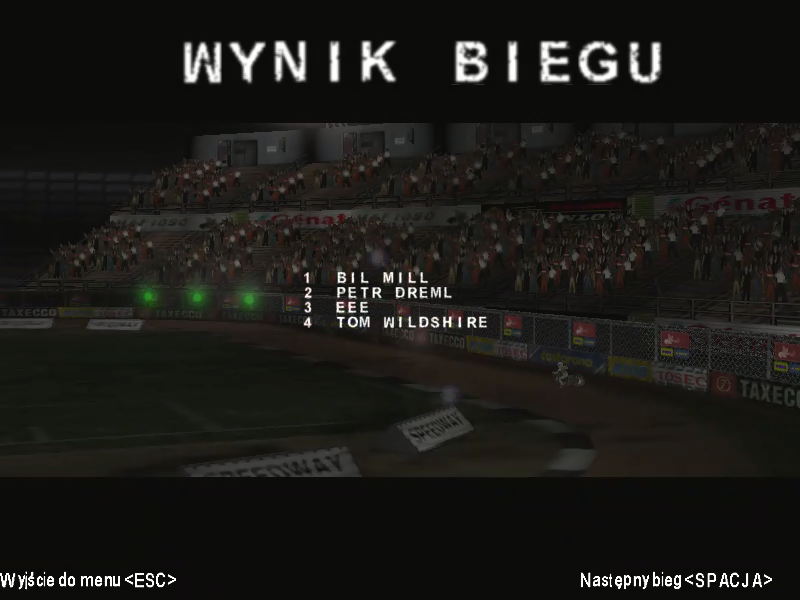 Demonic Speedway (Windows) screenshot: Results