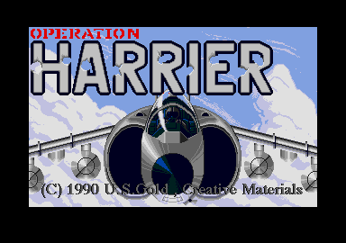 Operation Harrier (Atari ST) screenshot: Title screen.