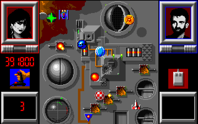 Black Shadow (Amiga) screenshot: Base at the end of level 2.