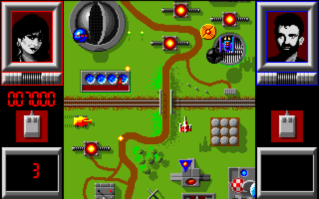 Black Shadow (Amiga) screenshot: Later on level 1.