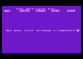 Fishing for Homonyms (Atari 8-bit) screenshot: Choose Difficulty