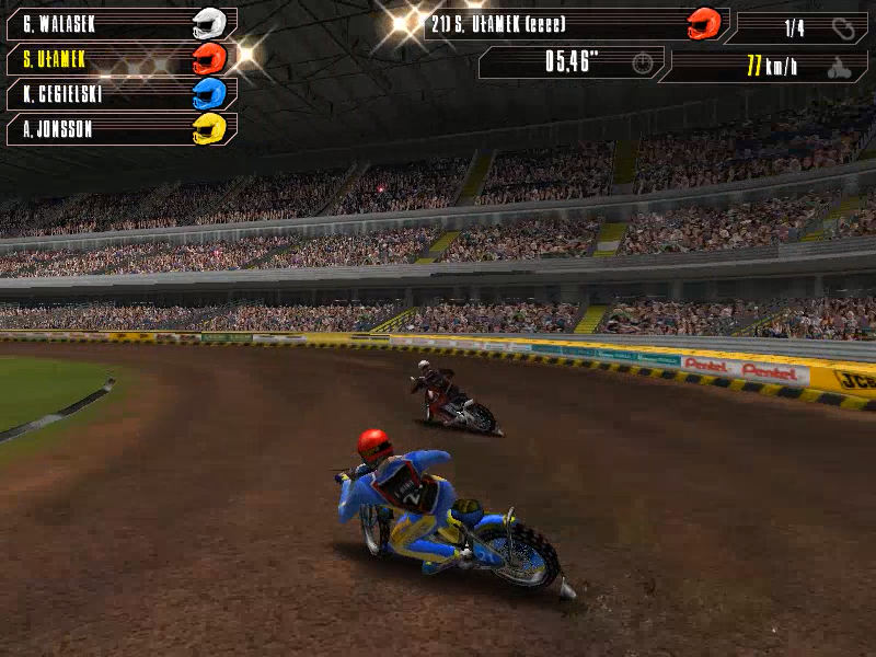 FIM Speedway Grand Prix (Windows) screenshot: On 2nd place now