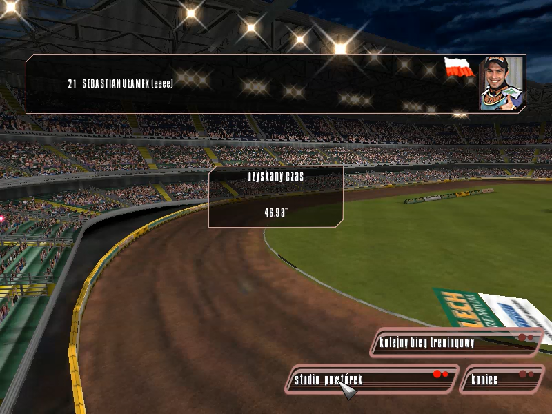 FIM Speedway Grand Prix (Windows) screenshot: Results of training mode