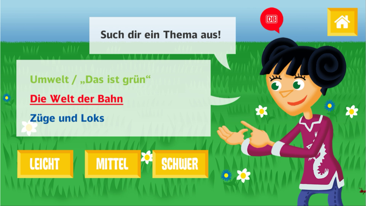 Bahn-Memo (Browser) screenshot: Choose difficulty