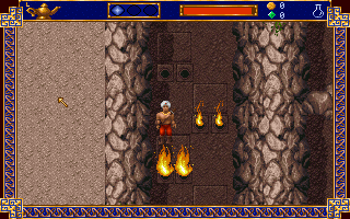 Al-Qadim: The Genie's Curse (DOS) screenshot: fire down below