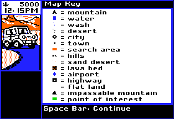 Arizona Mix (Apple II) screenshot: Map Legend