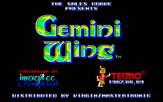 Gemini Wing (Amiga) screenshot: Title screen.