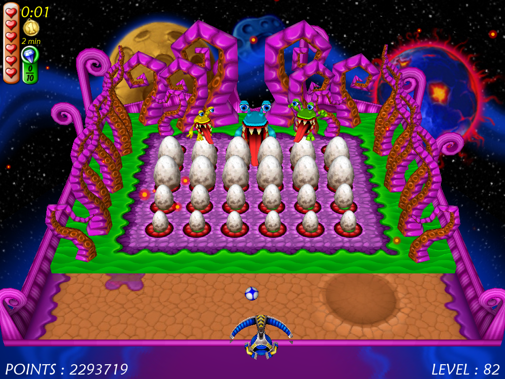 Magic Ball 4 (Windows) screenshot: The alien hatchery is where aliens are having a birth.