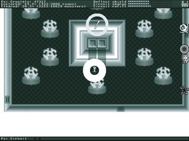 Meritous (Windows) screenshot: This is one of the PSI keys you have to find
