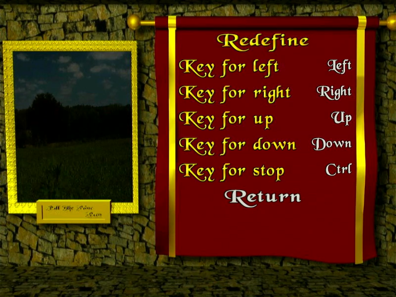 Pickman Saves The Kingdom (Windows) screenshot: Define controls