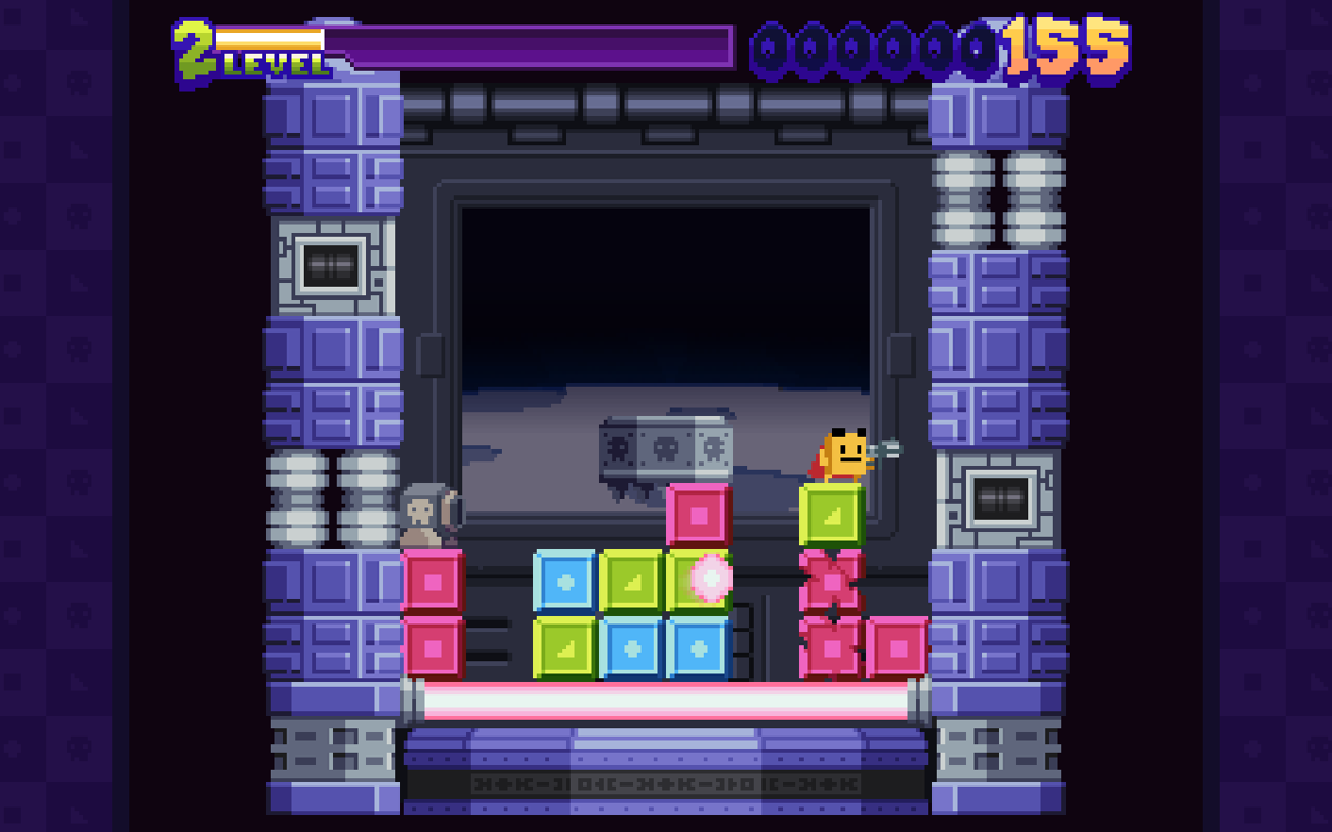 Super Puzzle Platformer Deluxe (Windows) screenshot: Space rocket level