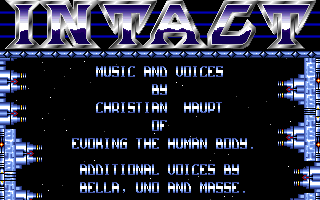 Intact (Amiga) screenshot: Title screen