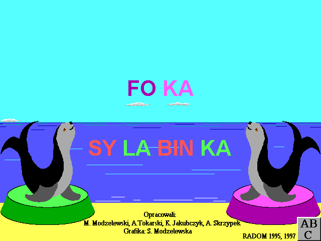 Foka Sylabinka (DOS) screenshot: Title screen