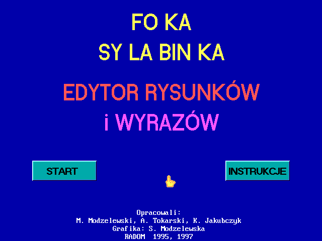Foka Sylabinka (DOS) screenshot: Editor