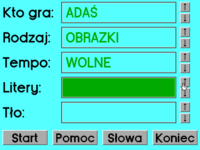 Foka Sylabinka (DOS) screenshot: Mode Selection