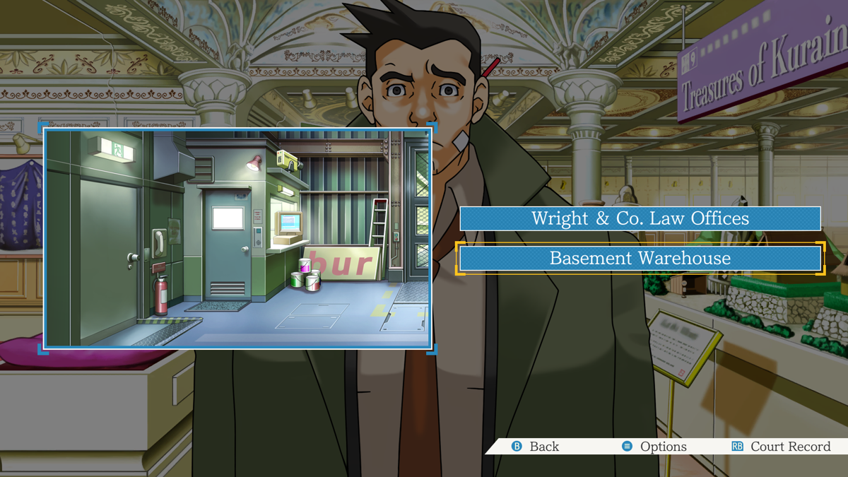 Phoenix Wright: Ace Attorney Trilogy (Windows) screenshot: Phoenix Wright 3. Choosing where to go