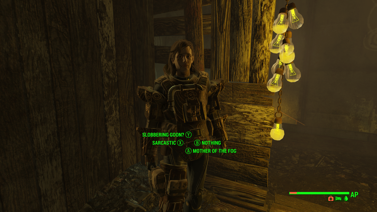 Fallout 4: Far Harbor (Xbox One) screenshot: Talking to zealot Theil