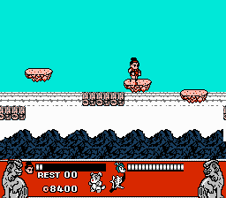 Conquest of the Crystal Palace (NES) screenshot: Don't fall off of these platforms