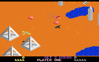 Desert Falcon (Atari 7800) screenshot: Gameplay on the first level