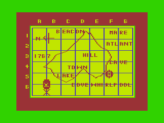 The Mystery of the Java Star (TRS-80 CoCo) screenshot: Solved Map