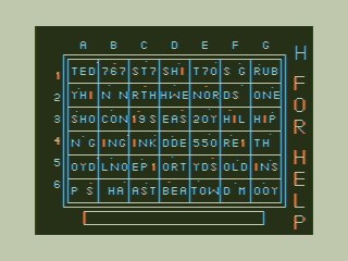 The Mystery of the Java Star (TRS-80 CoCo) screenshot: Jumbled Letter