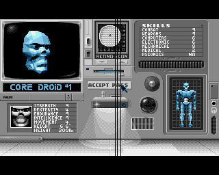 Corporation (Amiga) screenshot: ...and robots.