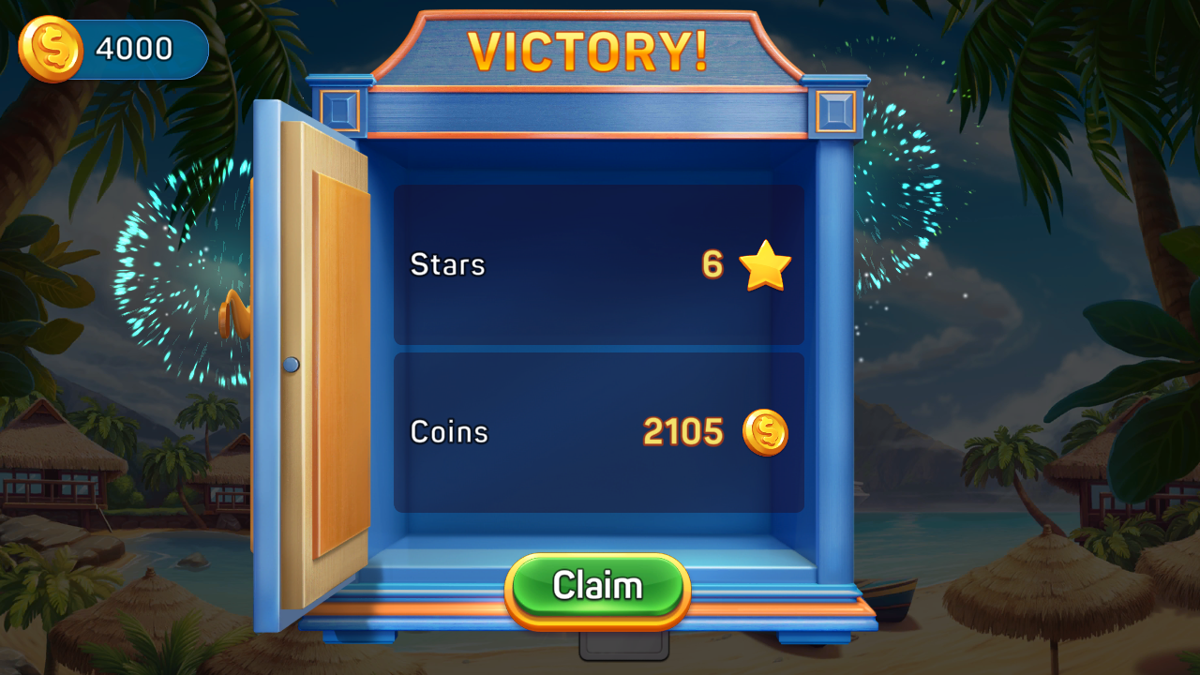 Solitaire Cruise (Android) screenshot: Here's your prize