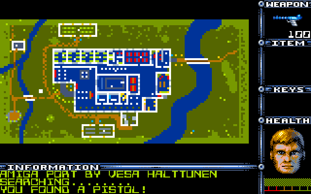 Attack of the Petscii Robots (Amiga) screenshot: In-game map
