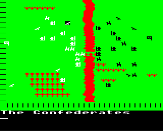 Johnny Reb (Electron) screenshot: Both forces head towards the bridge.