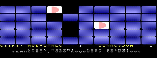 Concentrate! (TRS-80 CoCo) screenshot: Another Match