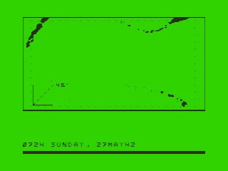 CINCPAC: The Battle of Midway (TRS-80 CoCo) screenshot: Time Passes