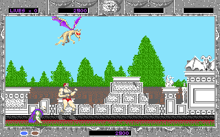 Altered Beast (DOS) screenshot: Enemies in The Air
